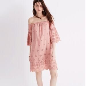 Madewell Eyelet Dress Rose Pink
